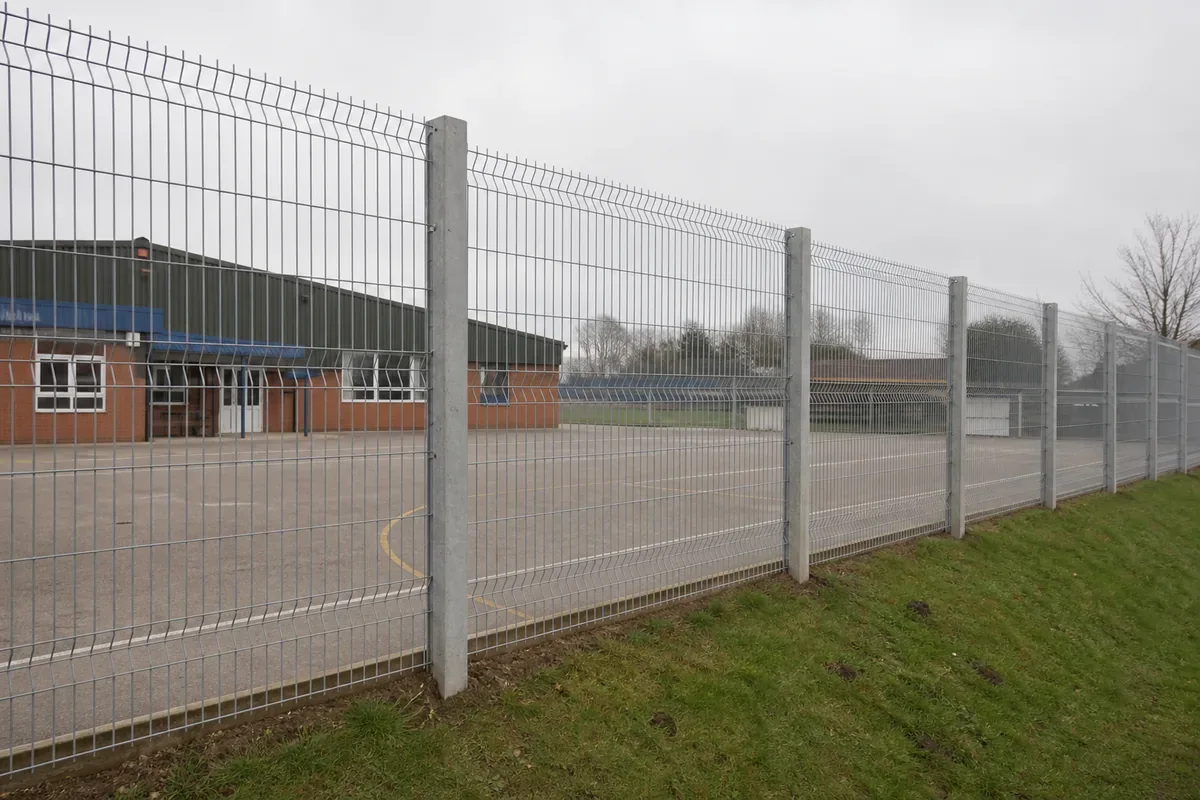Commercial fencing installed at a Rugby business premises