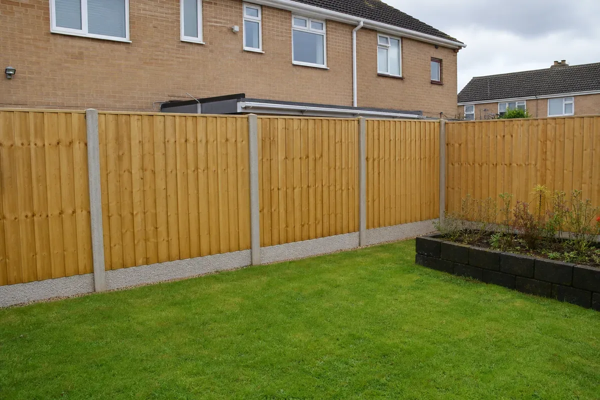 Garden fencing at a Rugby residential property