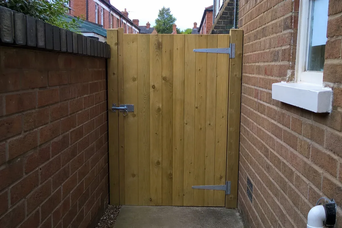 Wooden garden gate fitted in Rugby